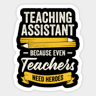 Funny Teacher Teaching Assistant Gift Sticker